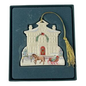 Vintage Lenox Porcelain Victorian Homes Sheffield Manor Christmas Ornament